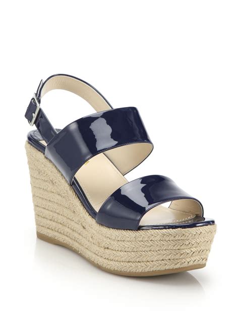 prada patent leather espadrille platform wedge sandals|prada platform heels.